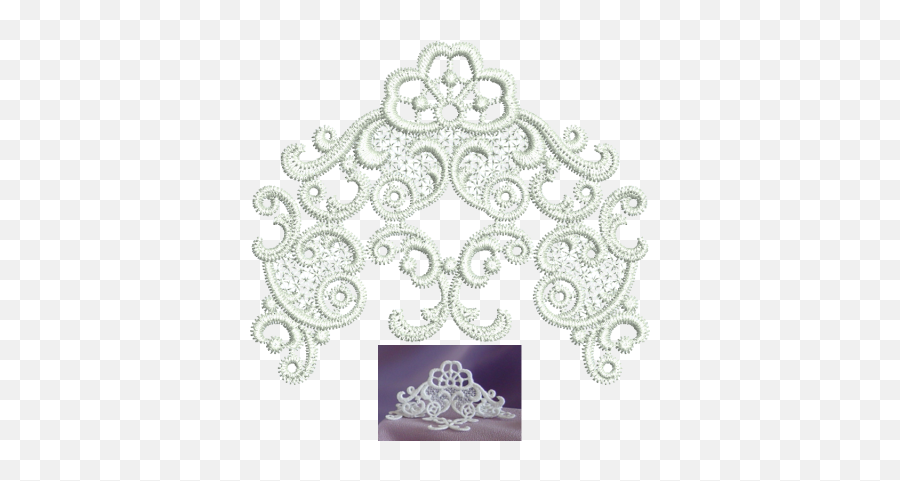 Standing Lace Doily Machine Embroidery Png - 1230 Crochet,Doily Png