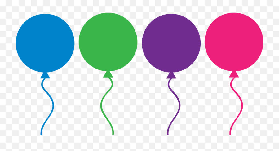 4570book Hd Ultra Balloons Decorations Clipart Png Pack - Balloons In A Line Clipart,Line Clipart Png