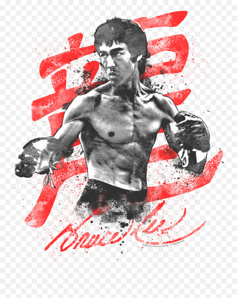 Bruce Lee Ink Splatter Menu0027s Long Sleeve T - Shirt Bruce Lee Hd Poster Bruce Lee Png,Bruce Lee Png