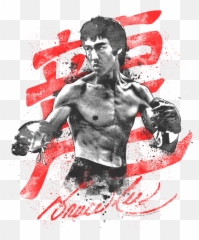 Bruce Lee Ink Splatter Menu0027s Long Sleeve T - Shirt Bruce Lee Hd Poster Bruce Lee Png,Bruce Lee Png