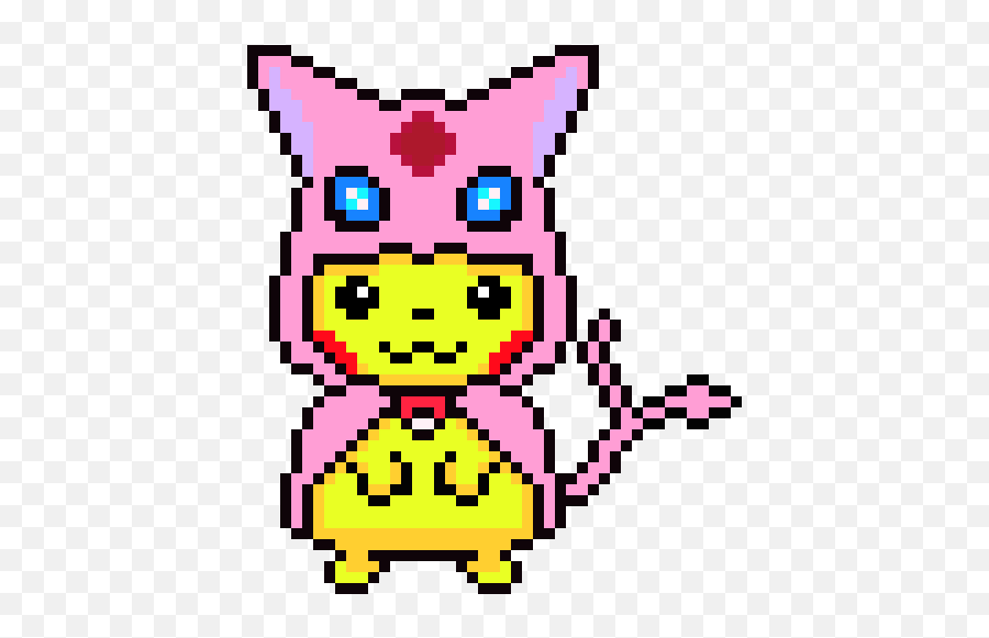 Pikachu Espeon Cosplay Pixel Art Maker - Pikachu Charizard X Pixel Art Png,Espeon Png