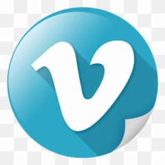 Circle Social Upload View Vimeo Icon - Clip Art png