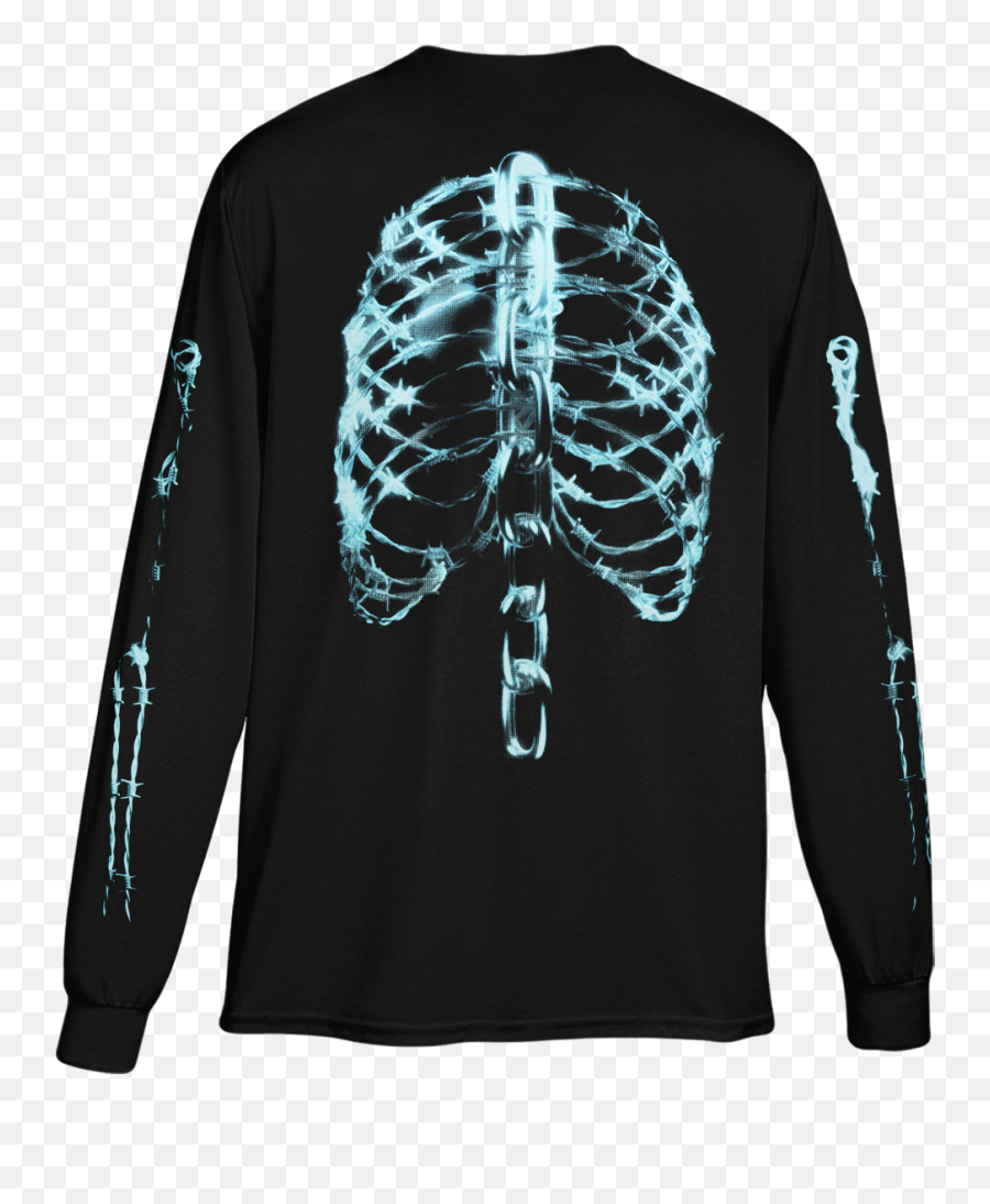 Post Malone Unisex Rib Cage Long - Post Malone Long Sleeve Png,Rib Cage Png