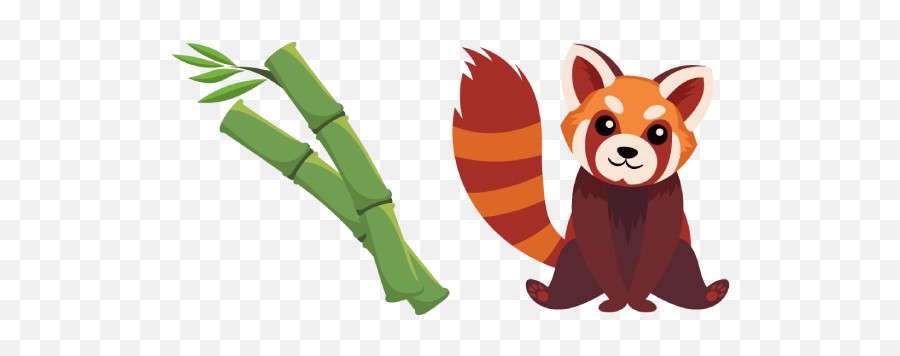 Red Panda And Bamboo Cursor - Red Fox Png,Red Panda Png