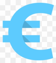 Currency Euro Icon - Blue Png