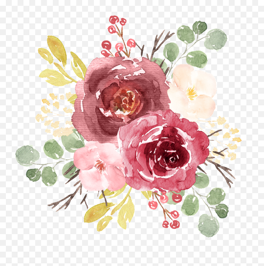 Download Hand Painted Classical Big Peony Flower Png - Watercolor Pink Peony Flower Png,Flower Png Transparent