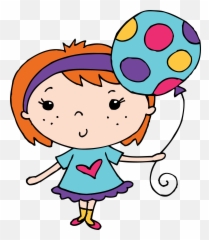 Clip Arts Related To - Girl Holding A Balloon Clipart Png Girl Holding Balloons Clipart,Gir Png