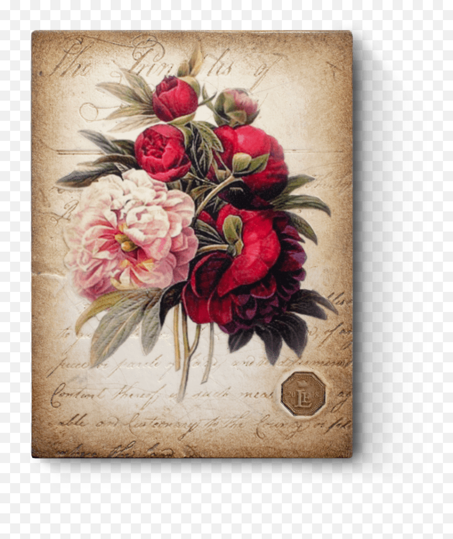 Sid Dickens Limited Edition Rle18 - 03 Red Flowers Tile Love Poems For Him That Will Make Him Cry Png,Red Flower Transparent