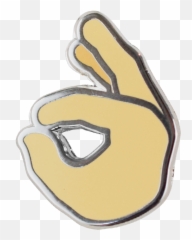 Download Okay Emoji Pin - Emoji Nickel Full Size Png Image Sign Language,Okay Png