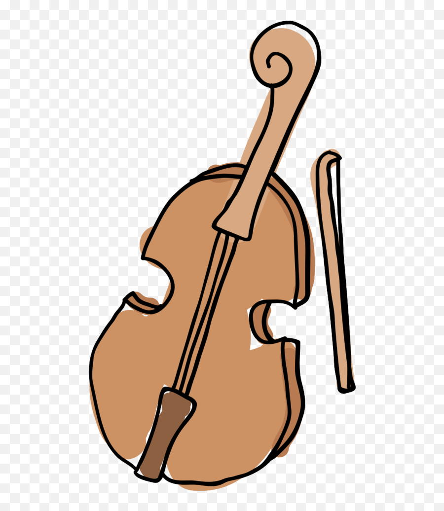 Free Hand Drawn Music Instrument Violin Png With Transparent - Vertical,Violin Png