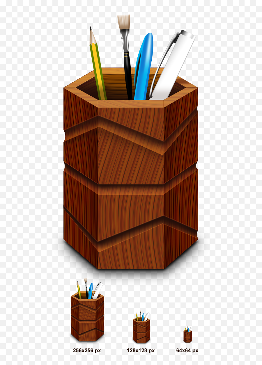 Wooden Pen Stand U0026 Icons Psd Png Artikel Media - Wooden Pen Stand Png,Stand Png