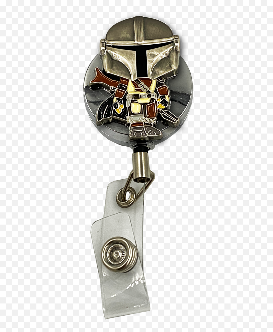 El6 - 008 Mandalorian Boba Fett Inspired Helmet The Child Id Reel Retractable Id Card Holder Darth Vader Png,Boba Fett Helmet Png