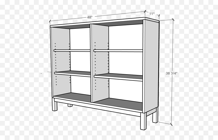 One Sheet Plywood Bookshelf - Buildsomethingcom Solid Png,Transparent Bookshelf