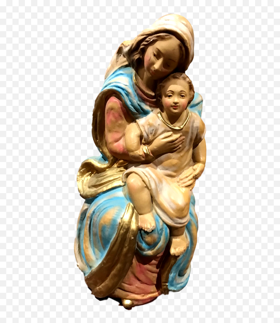 Religious Statue Virgin Mary And Baby Jesus - Illustration Artifact Png,Baby Jesus Png