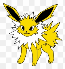 I Drew Jolteons Eyes Wrong Ended Up - Pokemon Drawing Of Jolteon Png,Jolteon Transparent