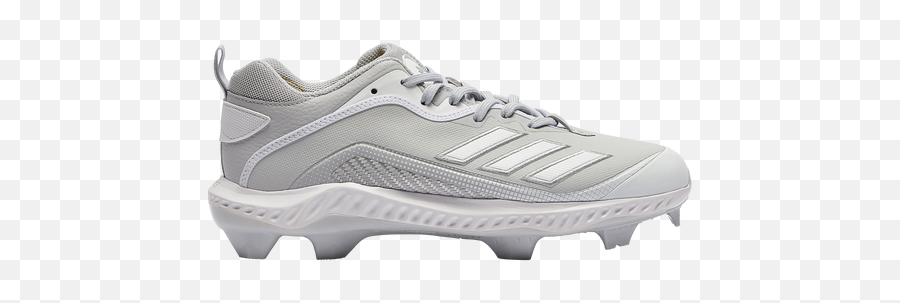Adidas Icon 6 Bounce Tpu - Menu0027s Molded Cleats Shoes White Stone Grey Silver Metallic Round Toe Png,Silver Dragon Icon