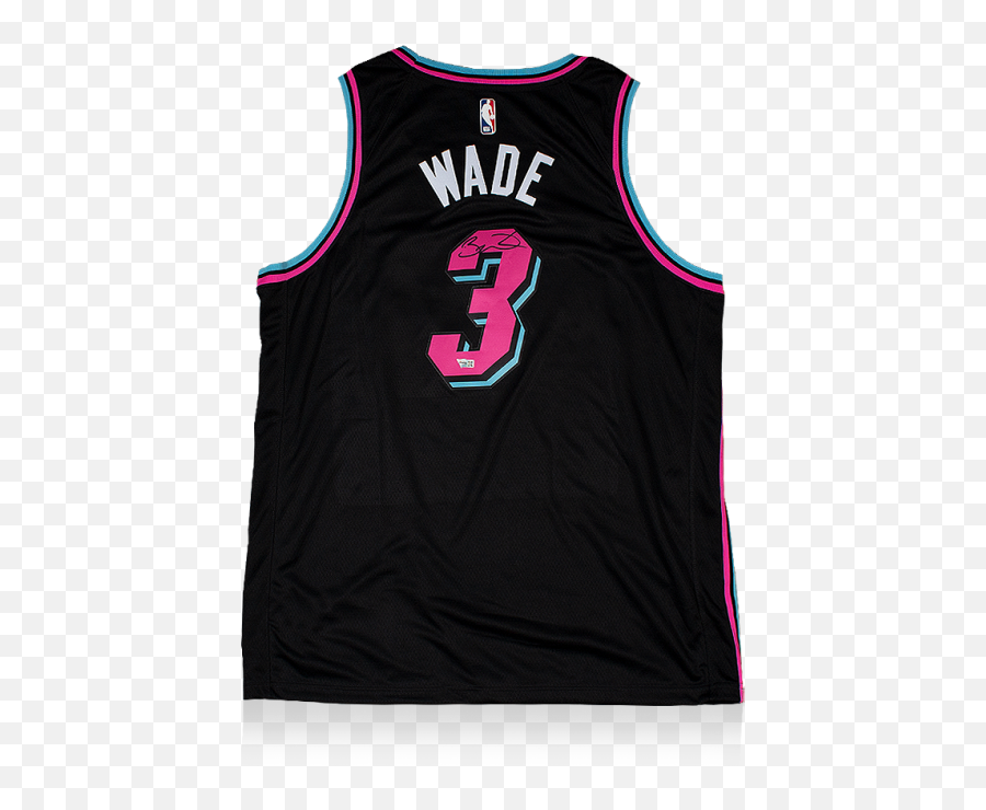 Dwyane Wade Back Signed Miami Heat - Sleeveless Png,Nba Icon Jersey