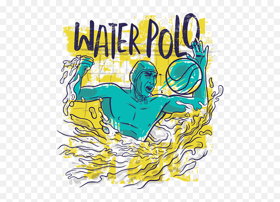 Waterpolo Player Gift Drawing Of A Water Polo Game Coffee Mug - Drawing Water Polo Game Png,Water Polo Icon