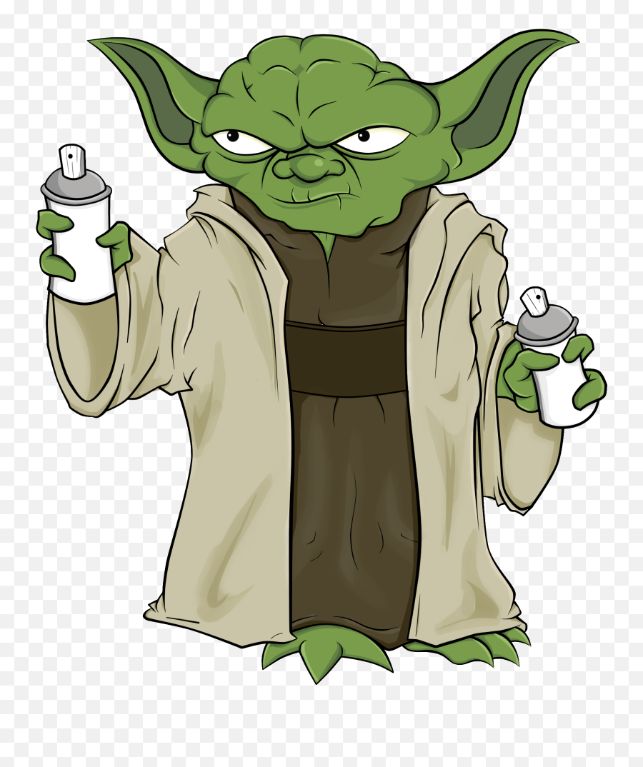 Download Graffiti Yoda - Full Size Png Image Pngkit Star Wars Character Cartoon,Yoda Png
