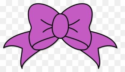 Purple Hair Bow Clipart - Suggest Transparent Background Pink png