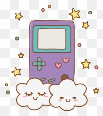 Realistic Gameboy Vaporwave Png - Clipart World Dibujos De Llamas Kawaii Para Colorear