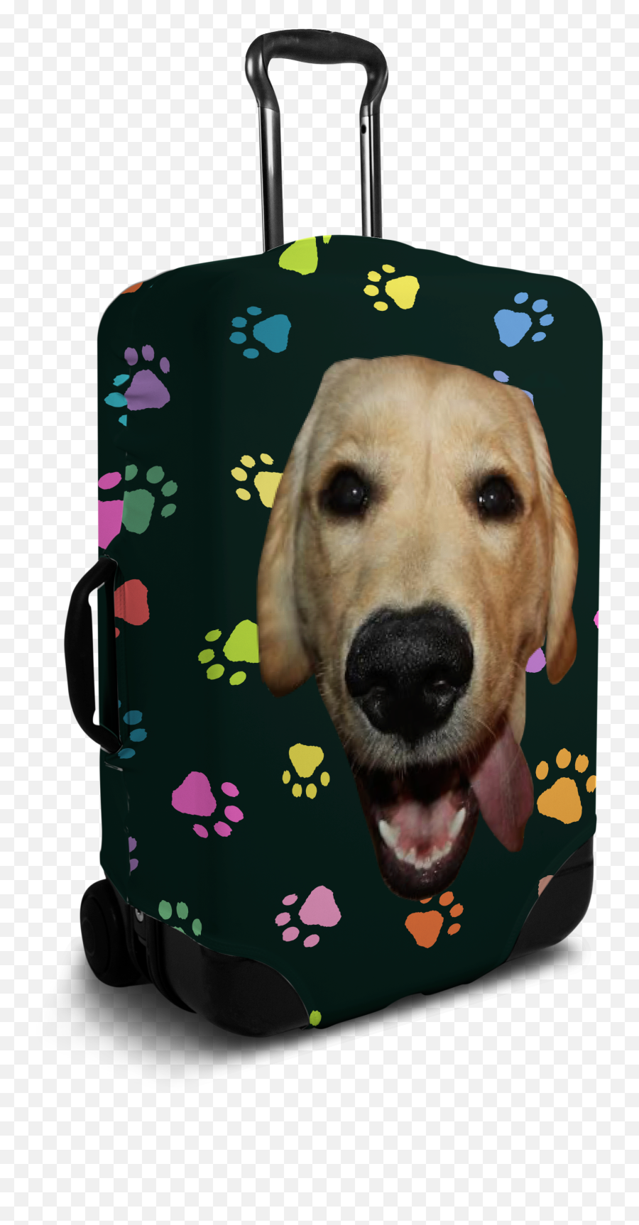 Custom Luggage Cover - Animals Suitfaces Suitcase Cover Monogram Png,Dog Face Png
