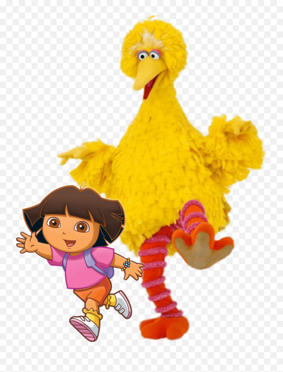 Dora U0026 Big Bird Bigbird Httpswwwstickpngcomassets - Big Bird Dancing Sesame Street Png,Dora Png