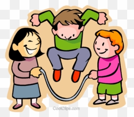 Little Boy With Girls Skipping Rope Royalty Free Vector Clip - Words That End With Ump Png,Jump Rope Png