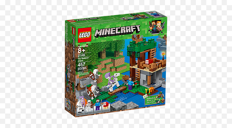 Lego Minecraft The Skeleton Attack 21146 Png