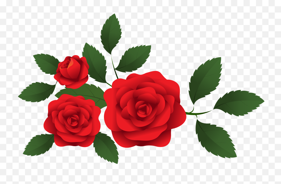Red Roses Decoration Png Clip Art - Red Roses Clipart Png,Red Rose Png