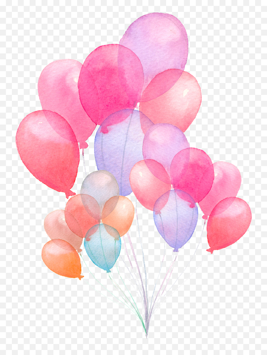 Colorful Balloons Png Picture - Transparent Watercolor Balloons Png,Balloons Png