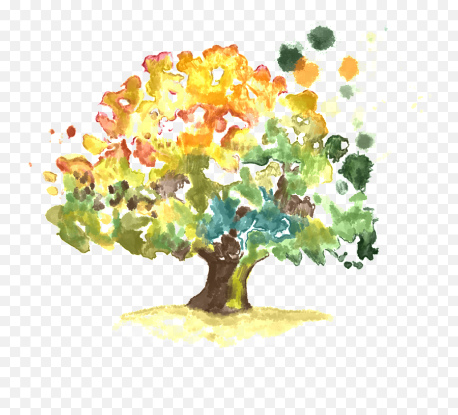 Download Cartoon Hand Painted Hd Beautiful Creative Tree - Beautiful Cartoon Tree Png,Cartoon Tree Png
