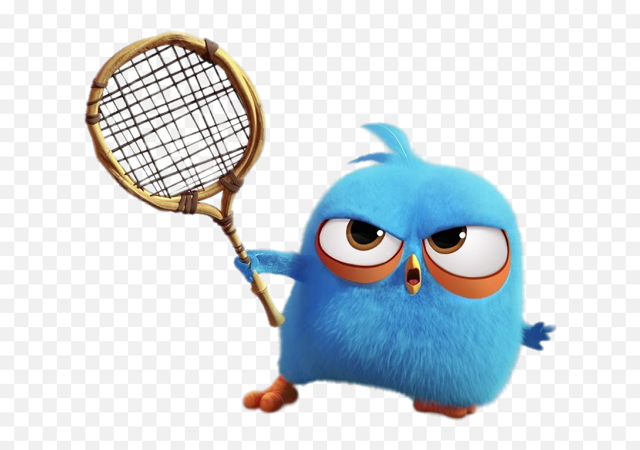 Check Out This Transparent Angry Bird Blue Playing Tennis Png