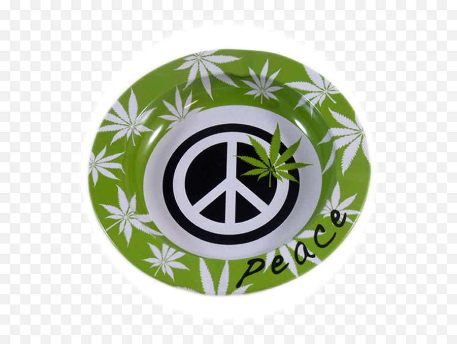 Kulu Metal Ashtray - Peace Logo Flower Peace Sign Decal Png,Peace Logo