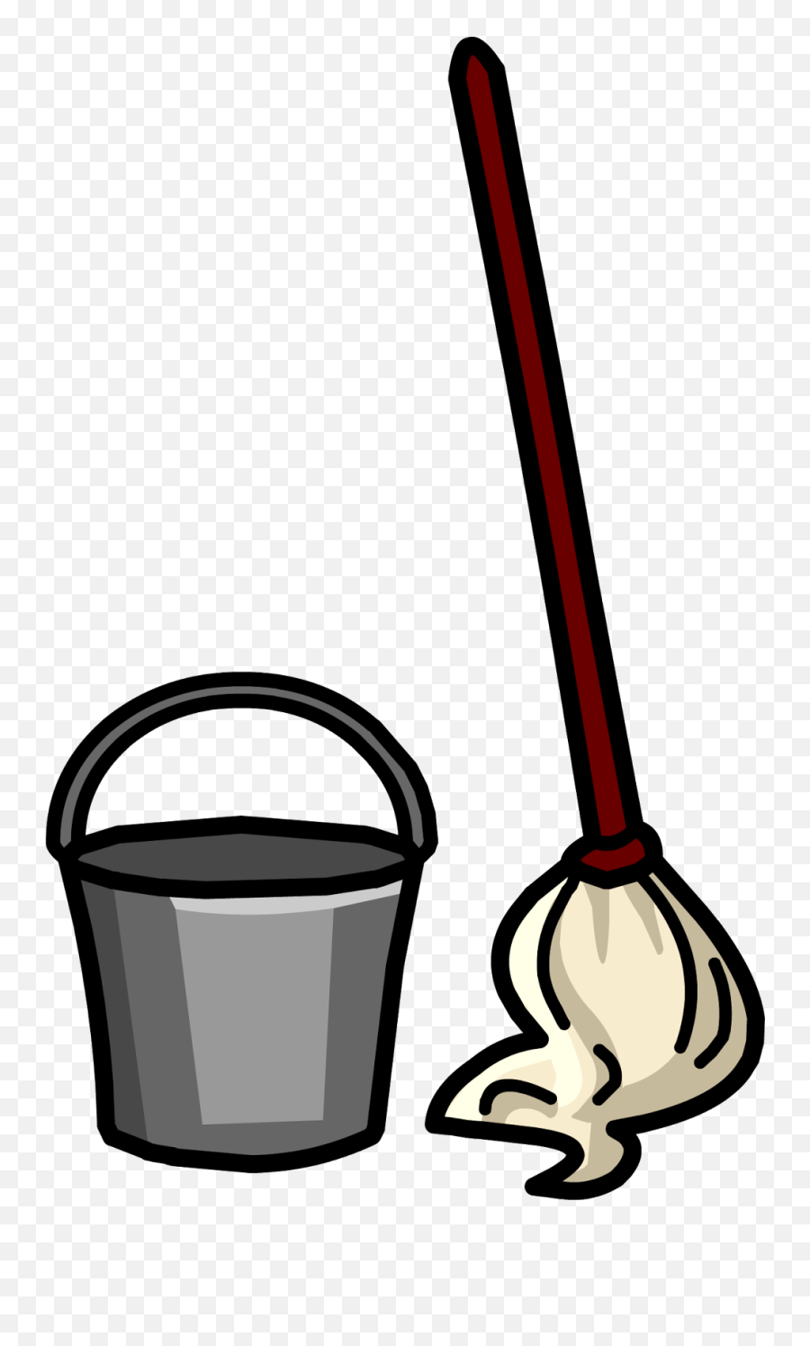 Free Mop Clip Art Bucket Broom Pic - Mop Bucket Clip Art Transparent Mop And Bucket Png,Bucket Transparent Background