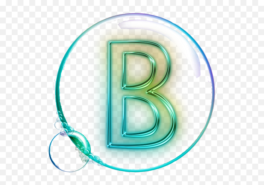 Download Cropped Vector Rainbow Water Bubbles Transparent - Transparent Green Letter B Png,Water Bubbles Png