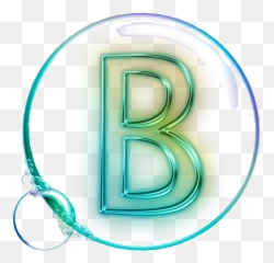 Download Cropped Vector Rainbow Water Bubbles Transparent - Transparent Green Letter B Png,Water Bubbles Png