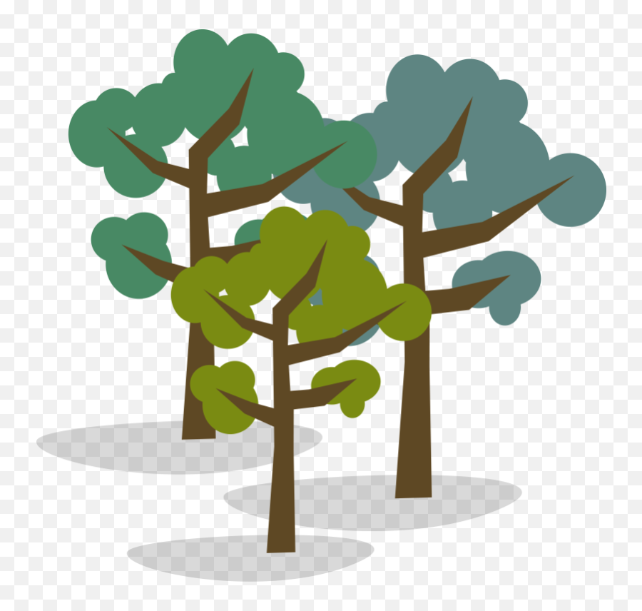 Illustration Of Group Three Trees - Tall Trees Png Illustration,Group Of Trees Png