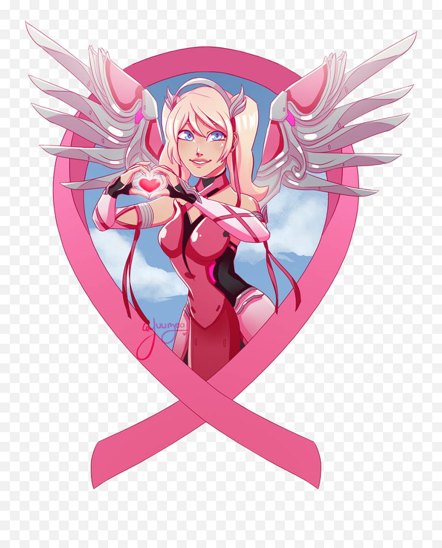 Pink Mercy F By Yuuzea - Fur Affinity Dot Net Pink Mercy Transparent Png,Overwatch Mercy Png