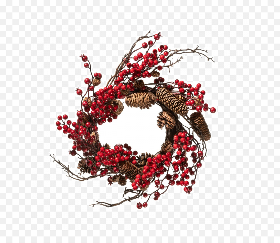 Pine Cone U0026 Berry Wreath - Wreath Png,Pine Cone Png