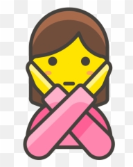 Download Hd Woman Gesturing No Emoji - Reject Icon png