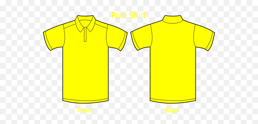 Plane Yellow T Shirt Template - Polo Shirt Plain Yellow Polo Shirt Template Yellow Png,Plain Png