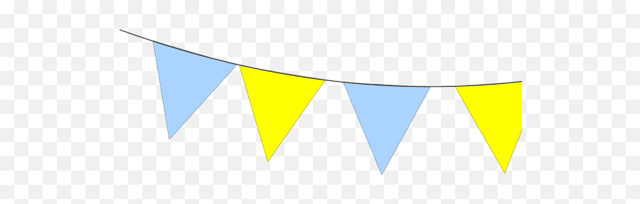 Bunting Png Svg Clip Art For Web - Clipart Blue And Yellow Bunting,Bunting Png