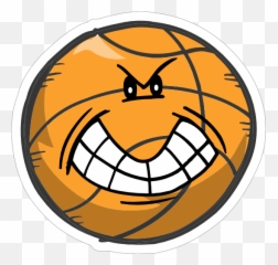 Angry Emoji Basketball Sticker - Hoop png