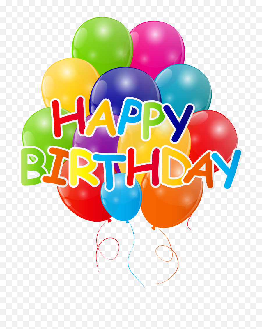 Download Hd Birthday Balloons Png - Clip Art Happy Birthday Balloons,Birthday Balloons Png