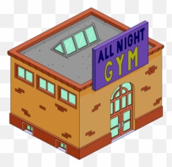 All Night Gym The Simpsons Tapped Out Wiki Fandom - Gym Building Cartoon Gif Png,Gym Png