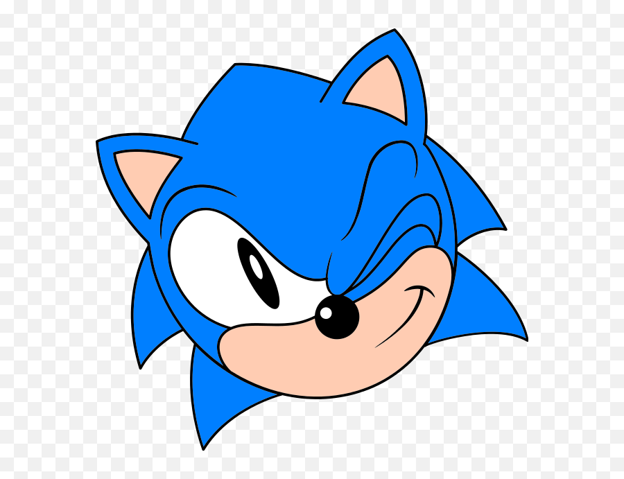 Sonic Svg Head The Hedgehog Digital - Classic Sonic Face Png,Sonic Head Png