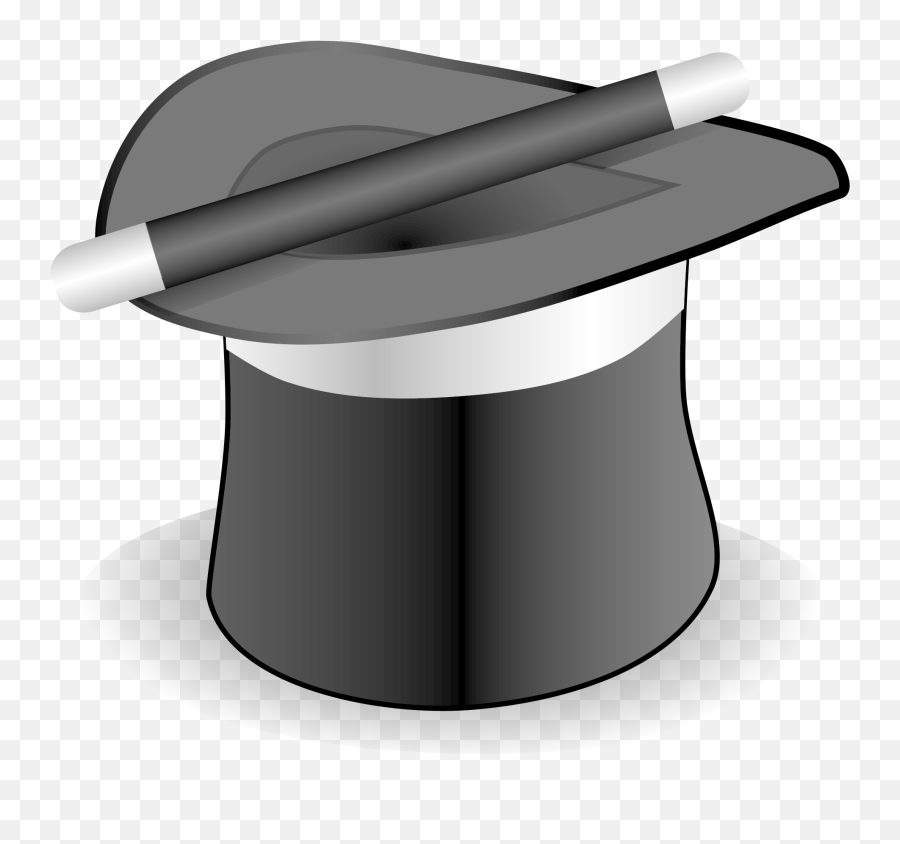 Top Hat Wand Wikimedia Commons Magician - Magic Hat Clip Art Favicon Magic Png,Magic Hat Png