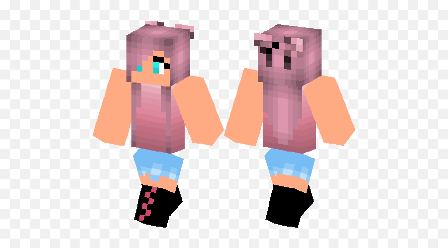 Pink Loving Girl Bow Added Minecraft Skin Hub - Minecraft Pe Spider Mob Skin Png,Minecraft Bow Png