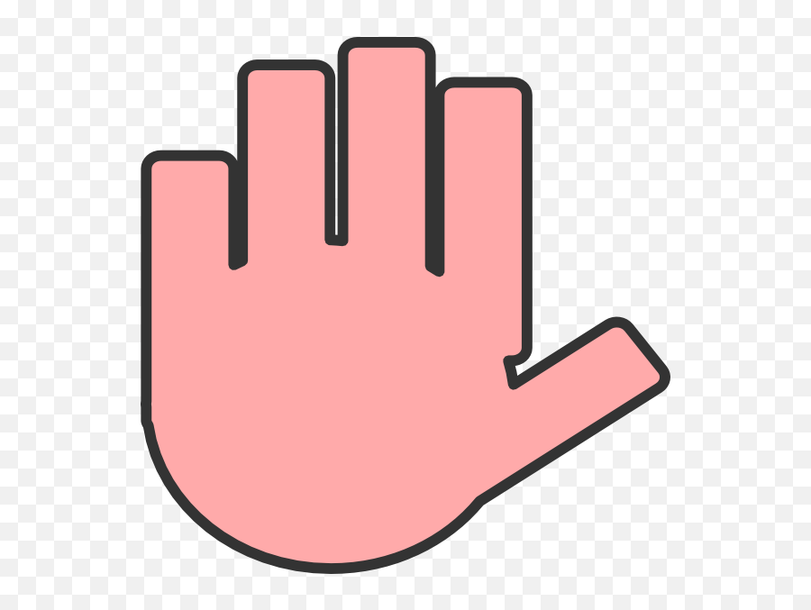 Flat Hand Pink Clip Art Transparent Cartoon - Jingfm Clip Art Png,Flat Hand Png